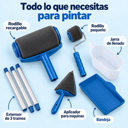 Set de rodillos de pintura recargables antigoteo