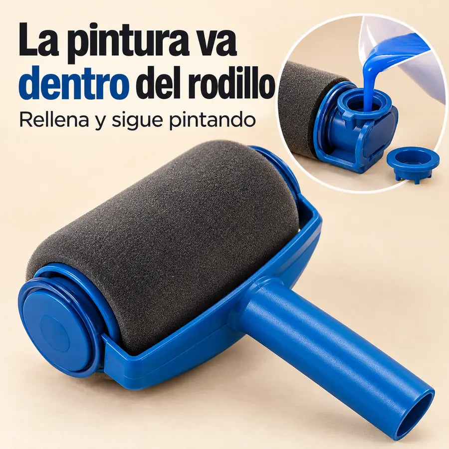 Set de rodillos de pintura recargables antigoteo