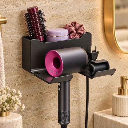 Soporte para secador de pelo profesional con cabezales imantados