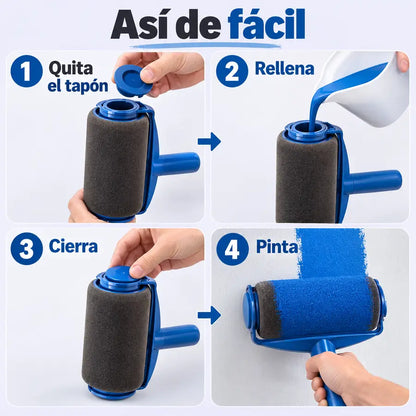Set de rodillos de pintura recargables antigoteo