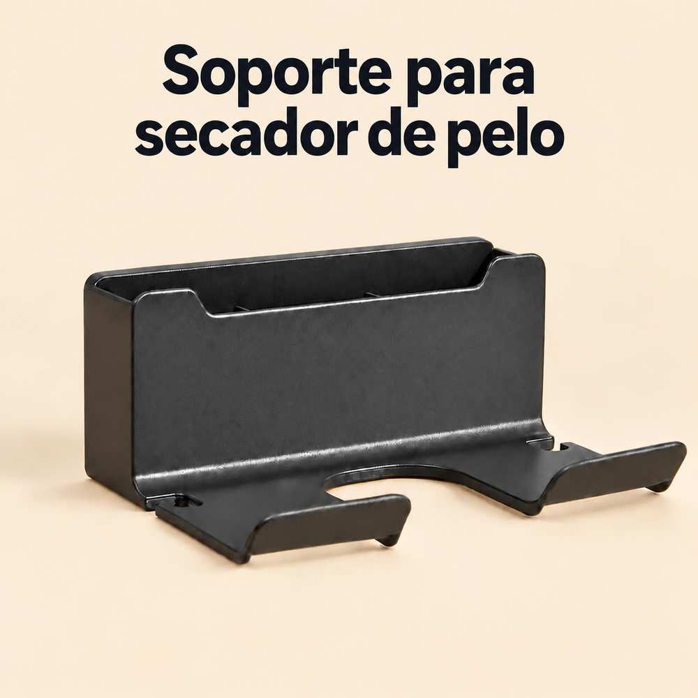 Soporte para secador de pelo profesional con cabezales imantados