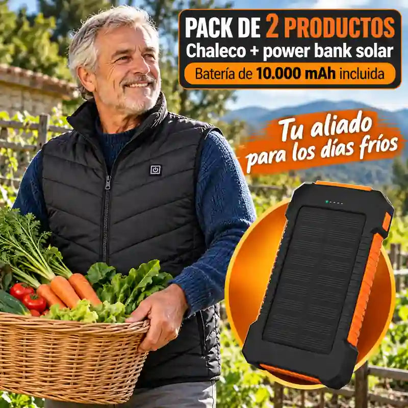 Chaleco Calefactable talla S + Batería de REGALO