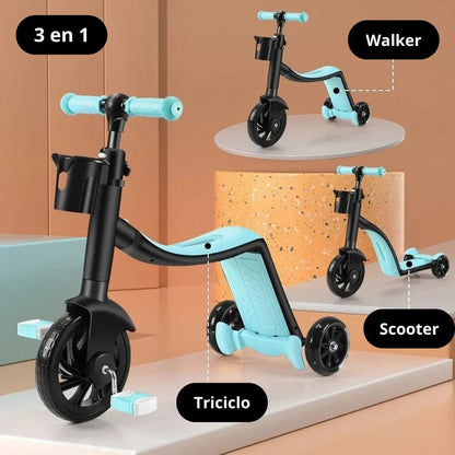Patin Scooter 3 en 1