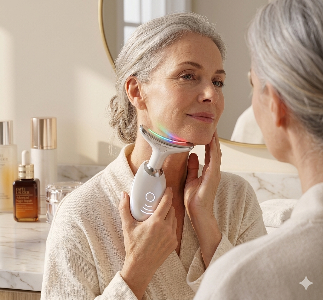 Masajeador Facial y Cuello y Papada LED