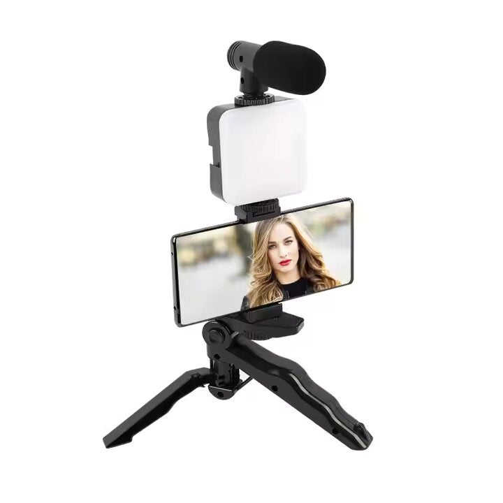 Set grabacion movil 3 en 1 (tripode + micro + luz)