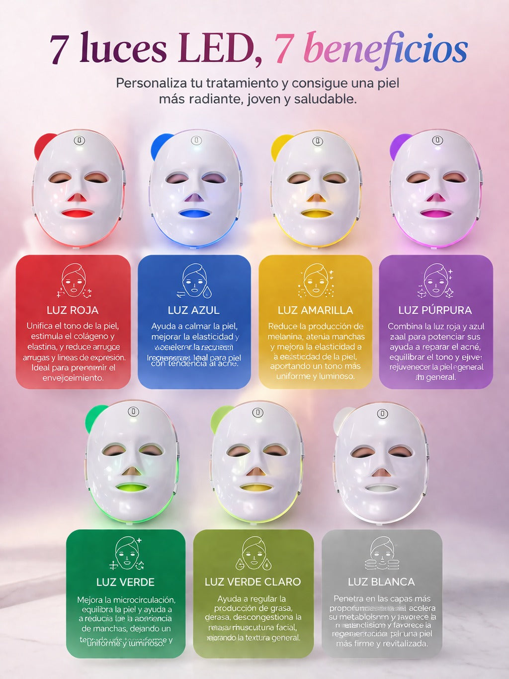 Máscara Facial LED