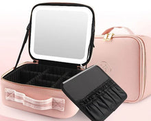 Cargar imagen en el visor de la galería, Estuche de Maquillaje Portátil con Espejo Led
