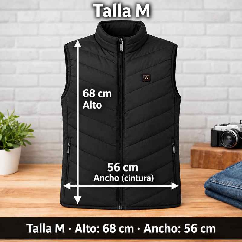 Chaleco Calefactable talla M + Batería de REGALO