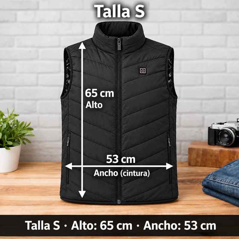 Chaleco Calefactable talla S + Batería de REGALO