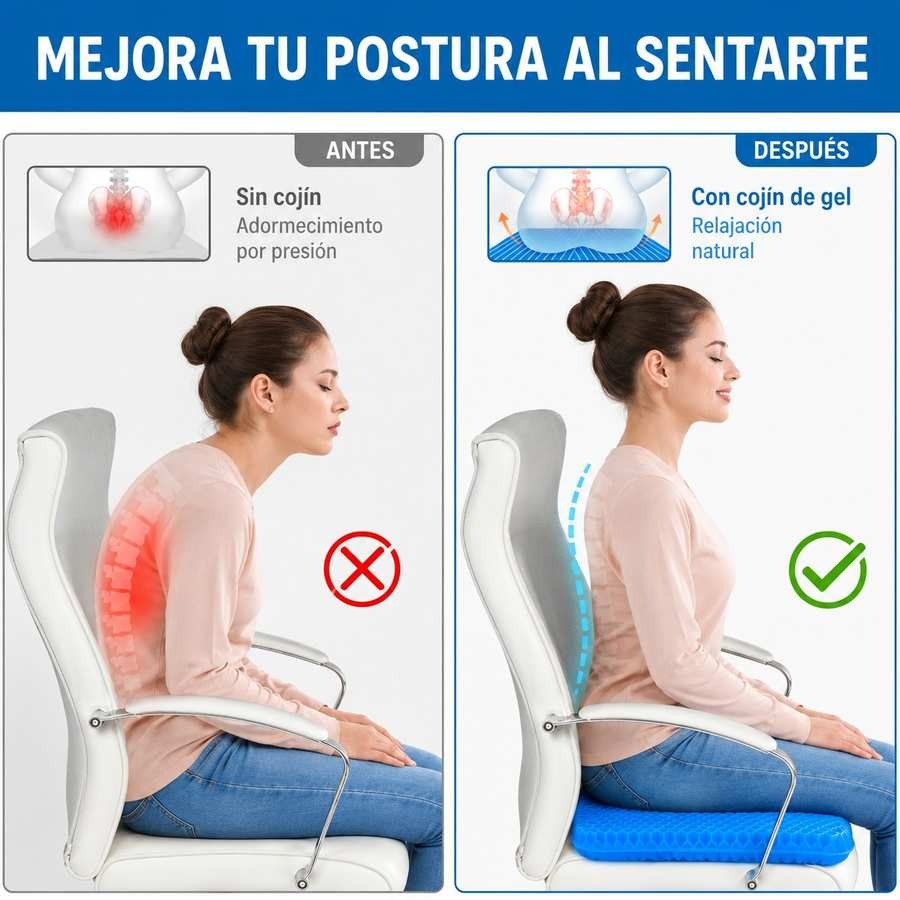 Cojín de Gel Premium para Silla