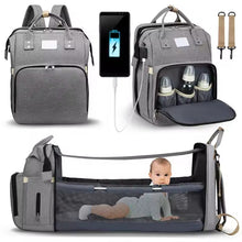 Cargar imagen en el visor de la galería, Mochila Cambiador Bebés Multifunción

