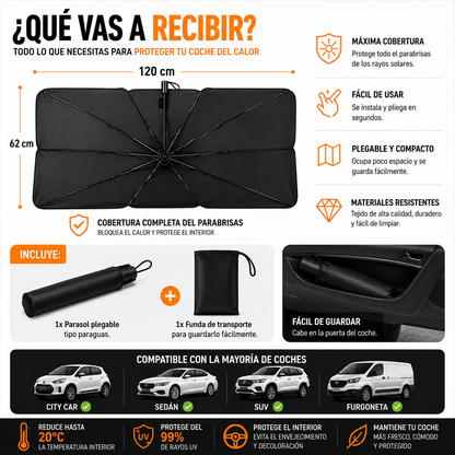 Parasol Coche Plegable